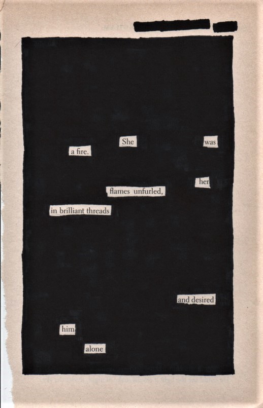 Flames Unfurled - Blackout Poetry Notes