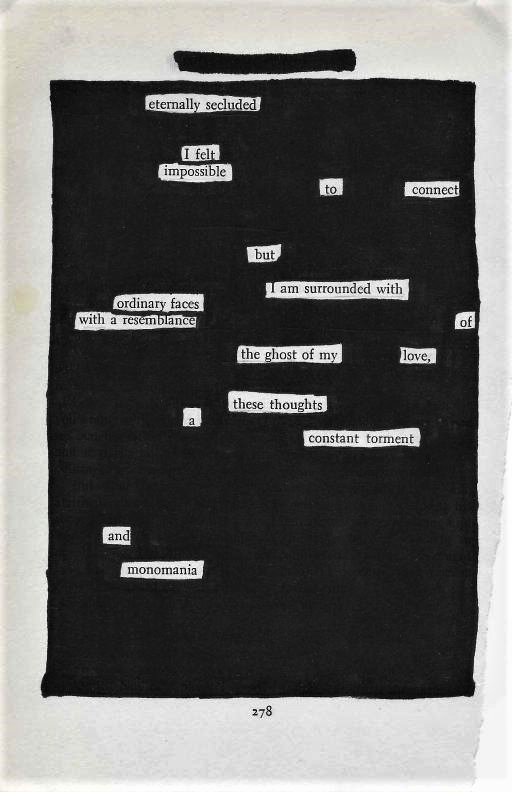 Monomania - Blackout Poetry Notes