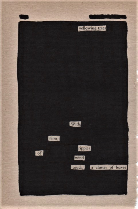 Cluster of Leaves - Blackout Poetry Notes