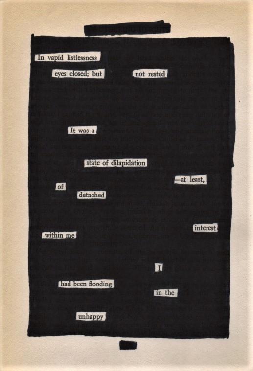 Flooding in the Unhappy - Blackout Poetry Notes