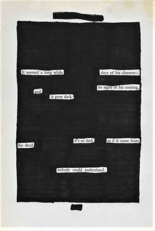 It Grew Dark - Blackout Poetry Notes