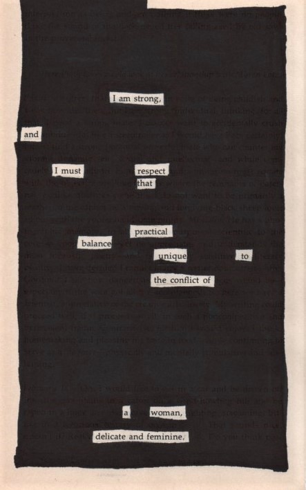 A Woman - Blackout Poetry Notes