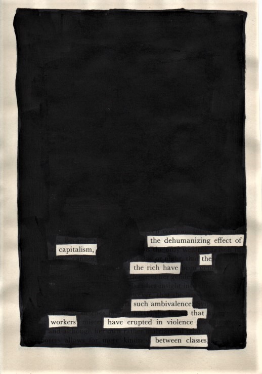 Capitalism - Blackout Poetry Notes