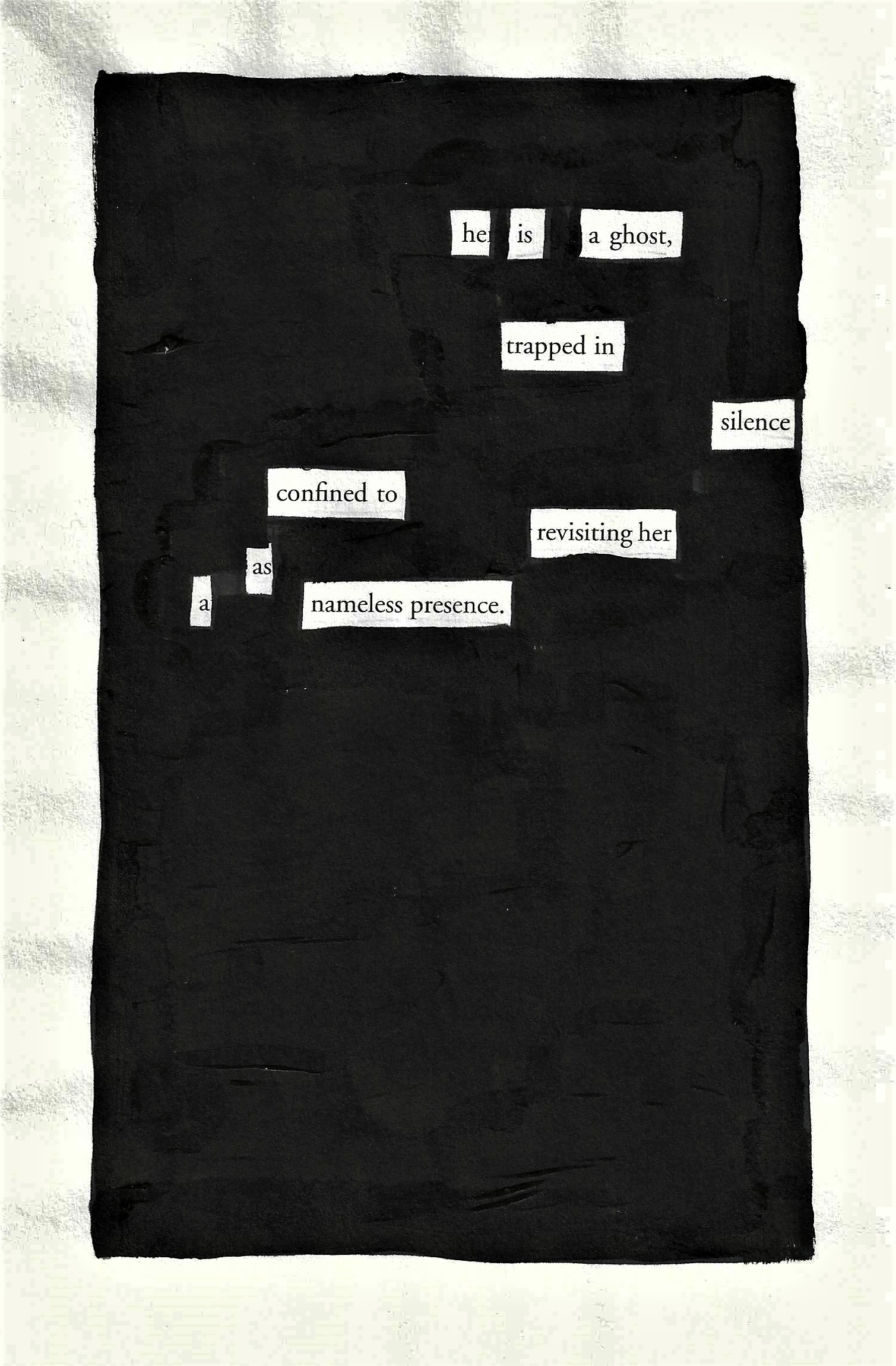 A Ghost - Blackout Poetry Notes