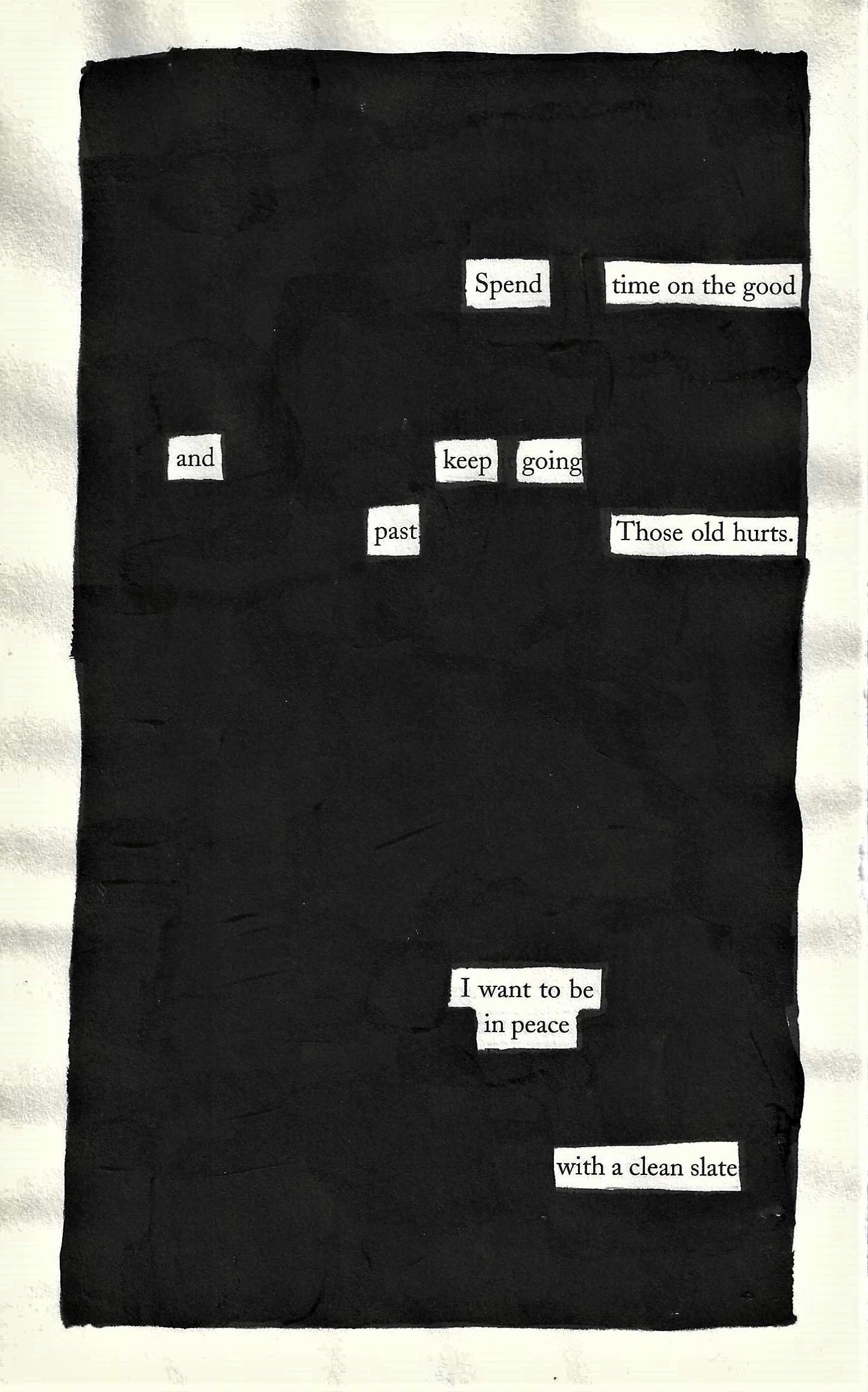 Clean Slate Blackout Poetry Notes
