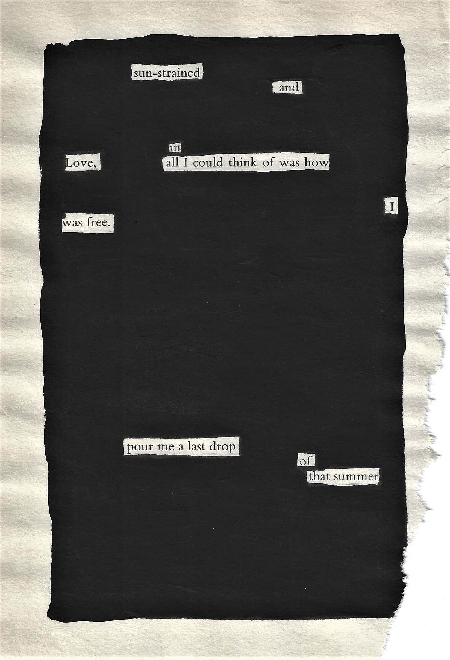 That Summer - Blackout Poetry Notes