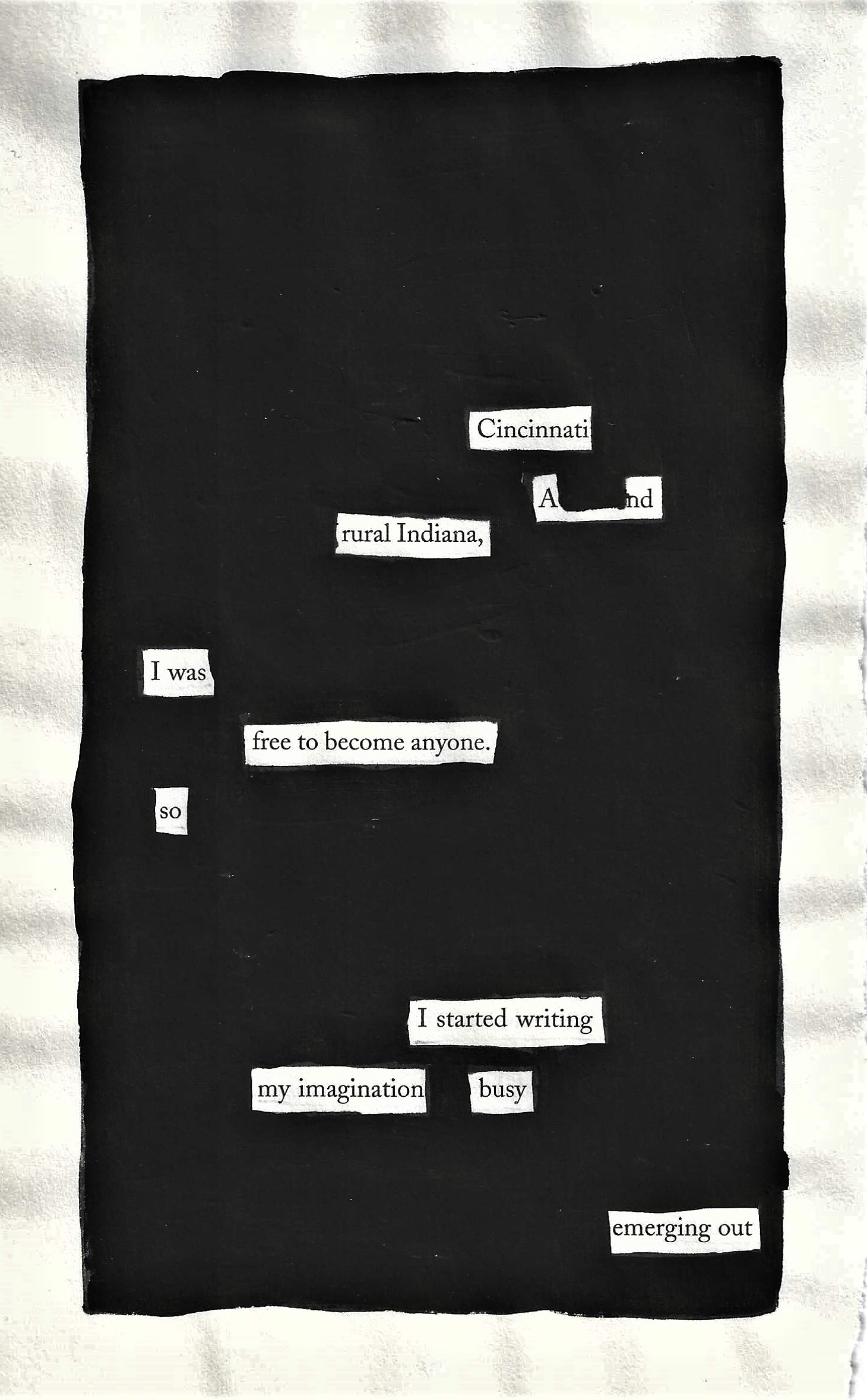 Cincinnati - Blackout Poetry Notes