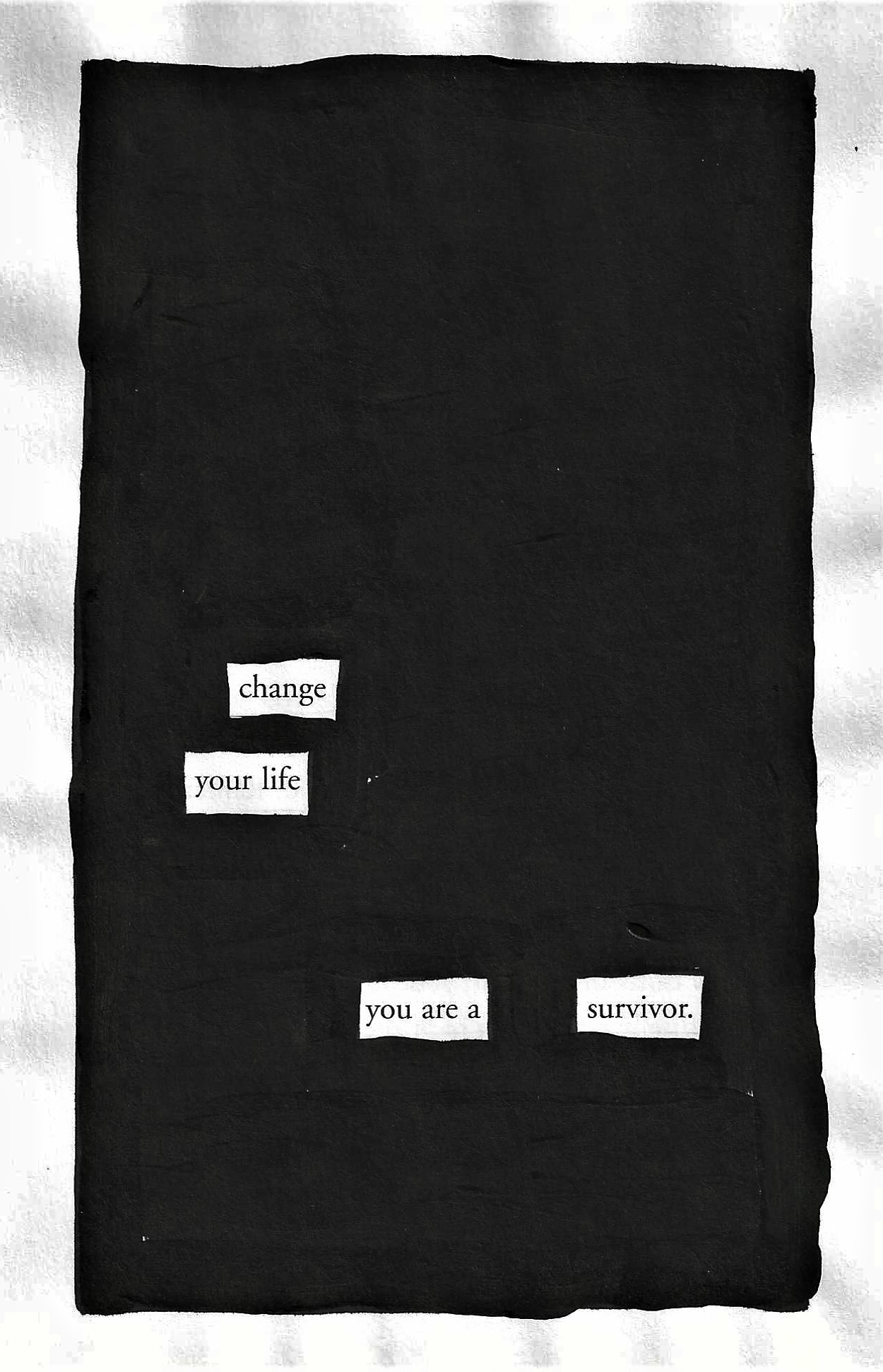 Survivor - Blackout Poetry Notes