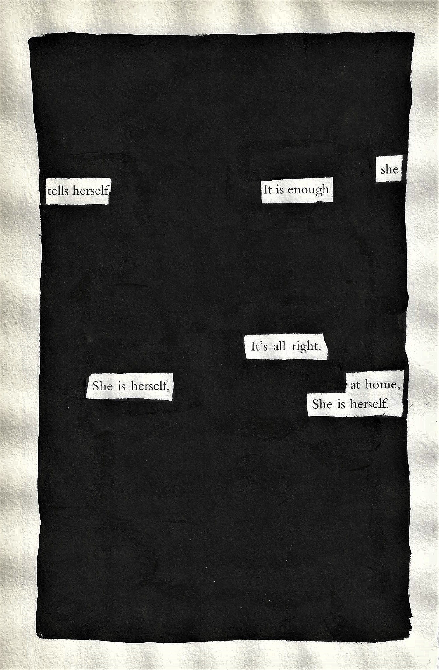 At Home - Blackout Poetry Notes