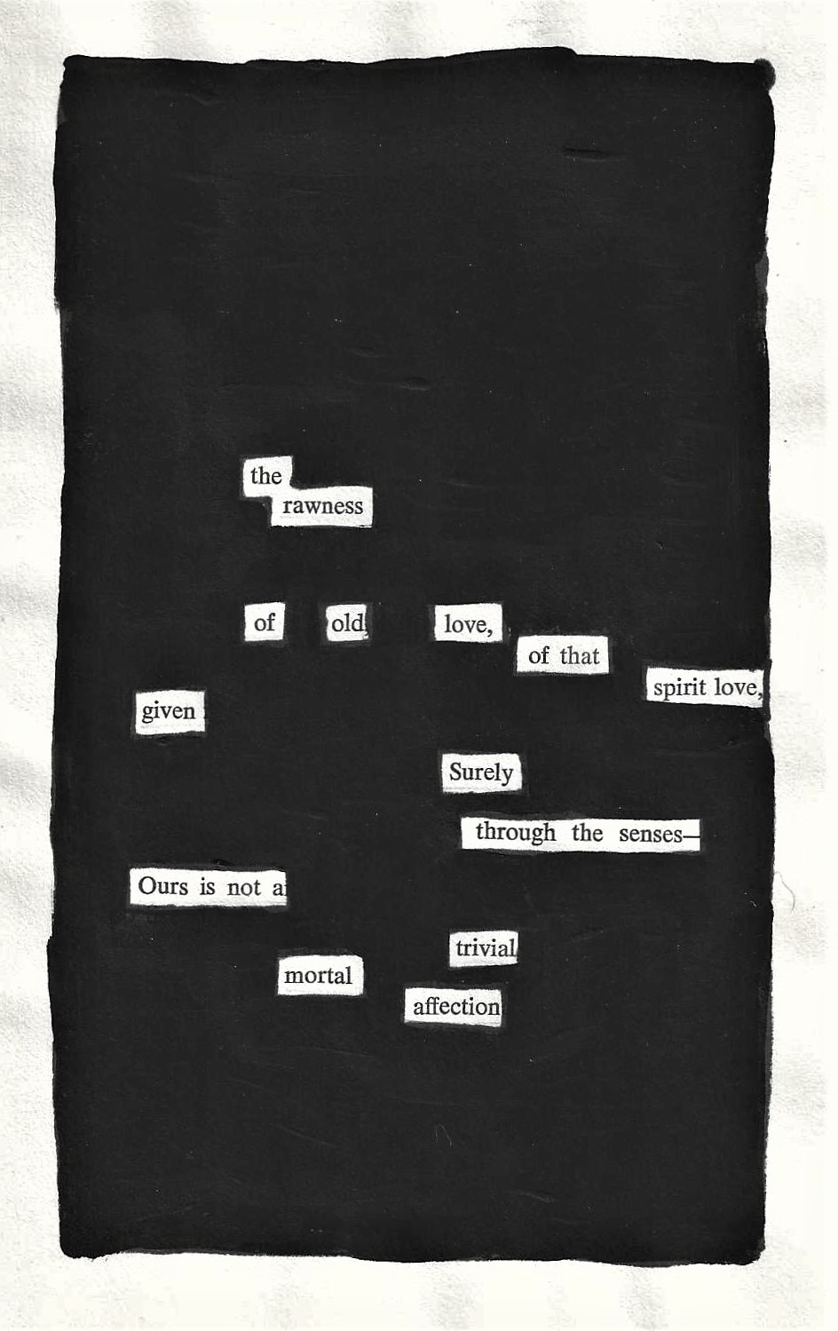 Spirit Love - Blackout Poetry Notes