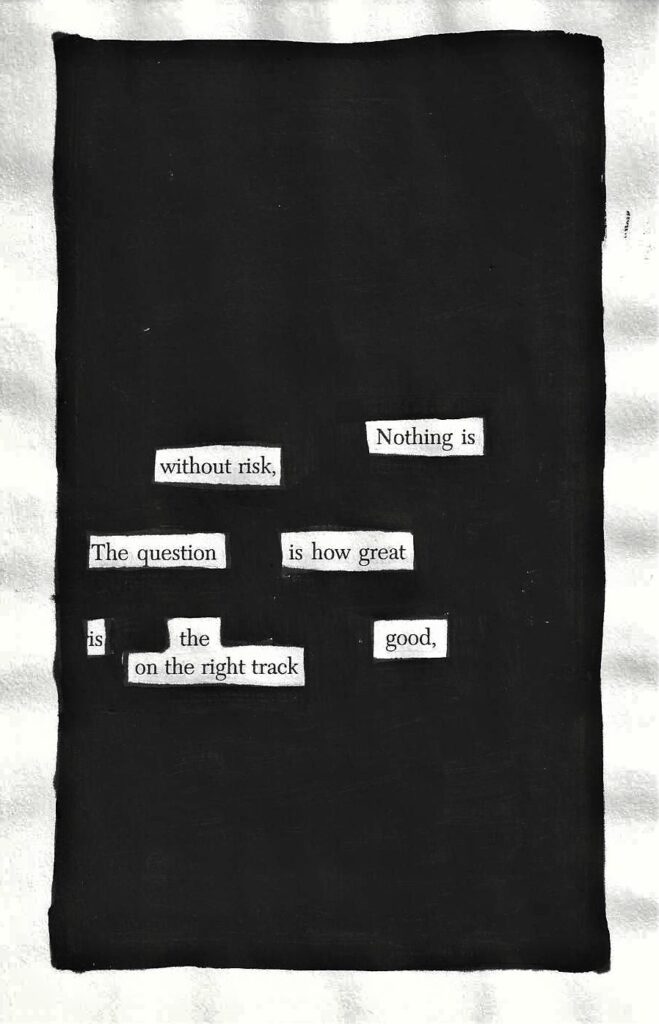 Question Nothing Text The Question - Blackout Poetry Notes