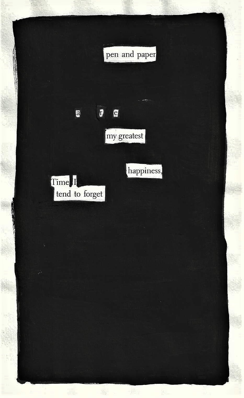 Pen and Paper - Blackout Poetry Notes